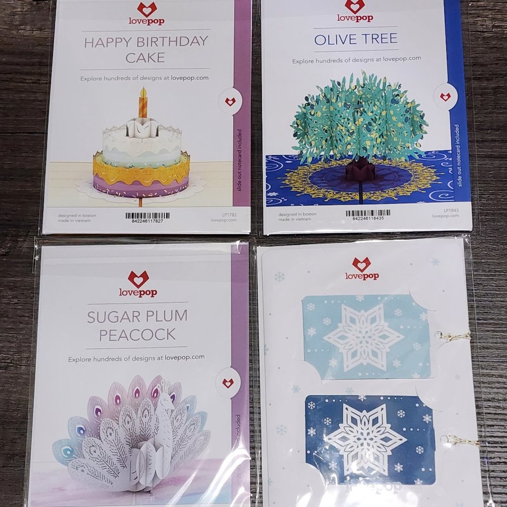 Lovepop 7 Christmas / Holiday Greeting Card Set